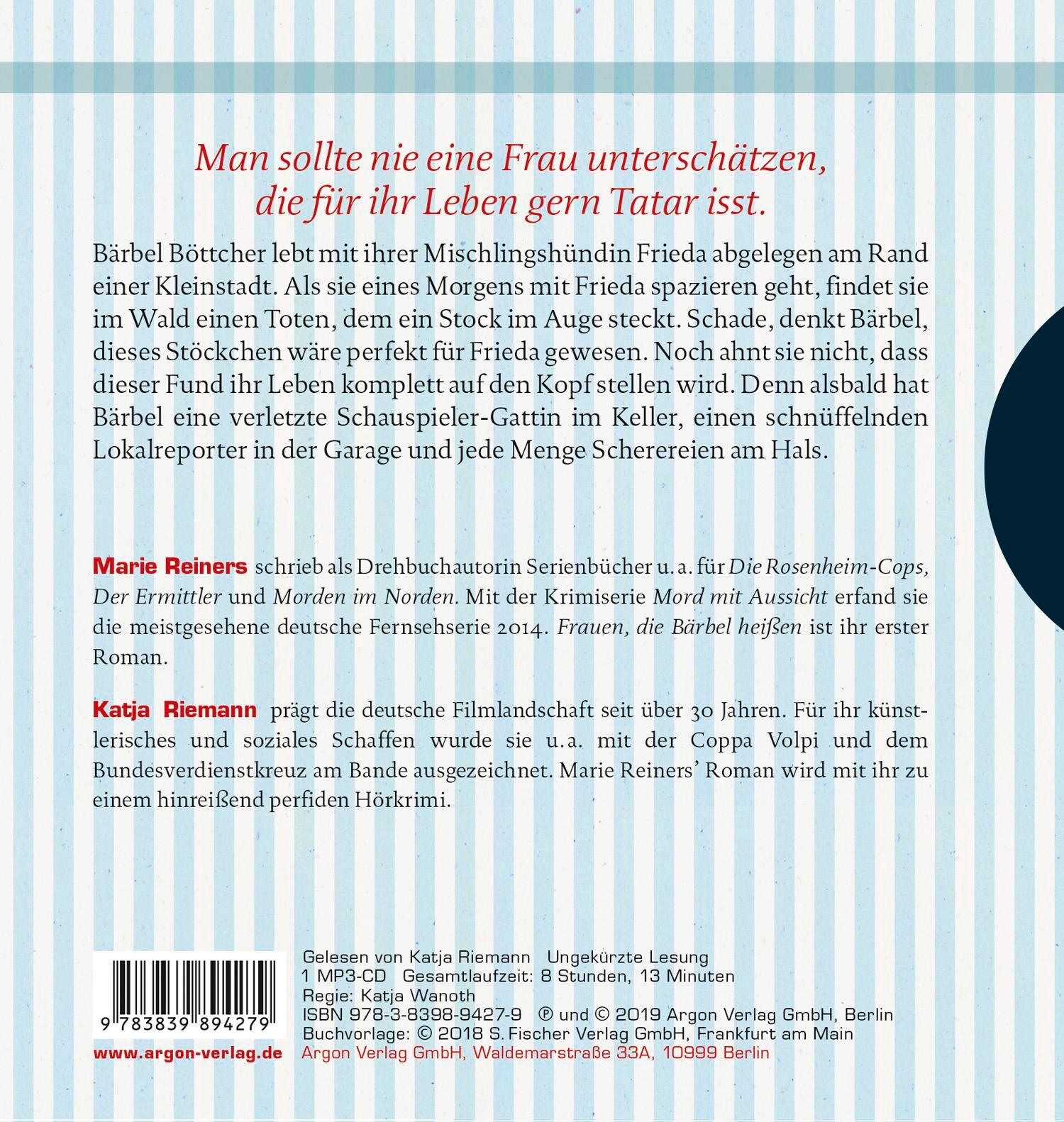 Rückseite: 9783839894279 | Frauen, die Bärbel heißen | Marie Reiners | MP3 | 493 Min. | Deutsch