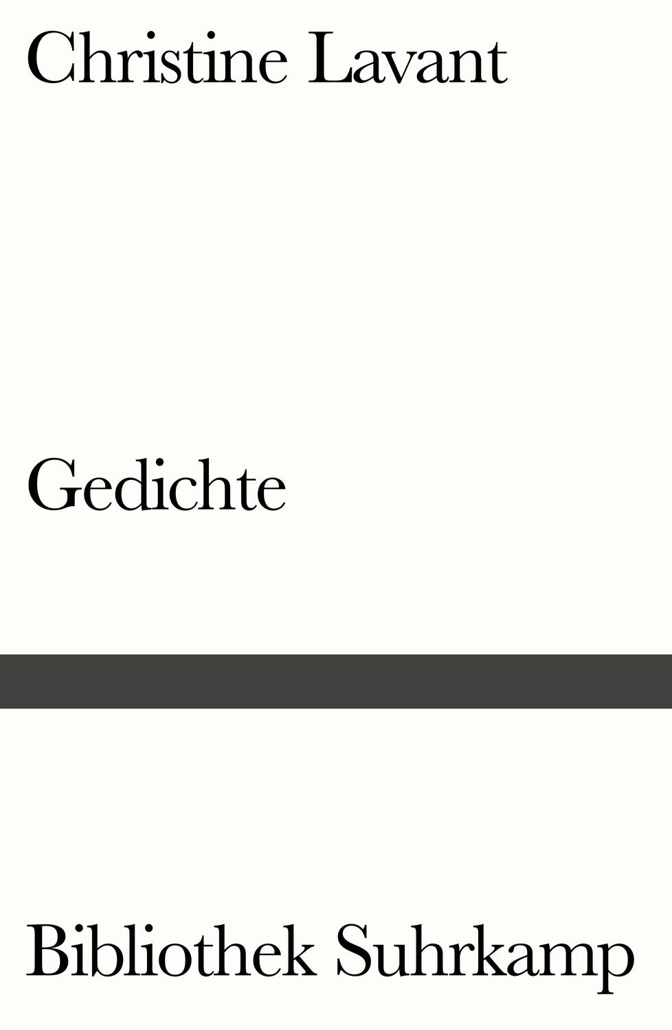 Cover: 9783518241189 | Gedichte | Christine Lavant | Taschenbuch | Bibliothek Suhrkamp | 2016