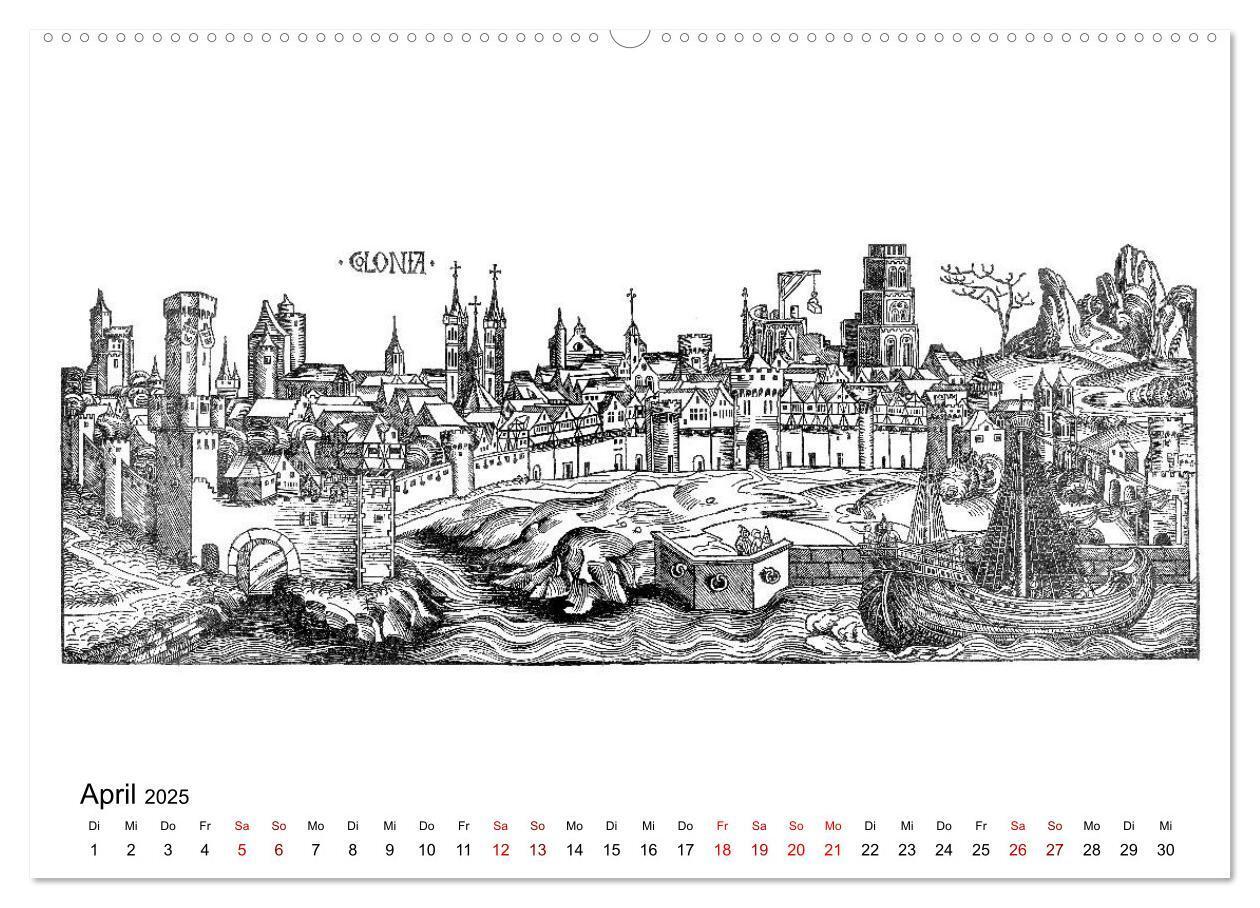 Bild: 9783435306480 | Schedelsche Weltchronik Deutsche Städte 1493 (Wandkalender 2025 DIN...