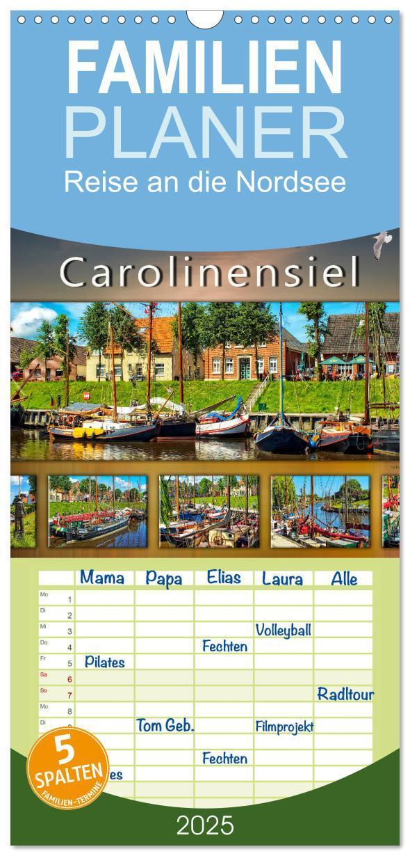 Cover: 9783457125397 | Familienplaner 2025 - Reise an die Nordsee - Carolinensiel mit 5...