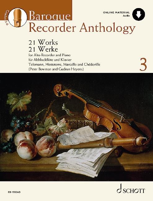 Cover: 9781847615329 | Baroque Recorder Anthology | 21 Works for Treble Recorder with Piano