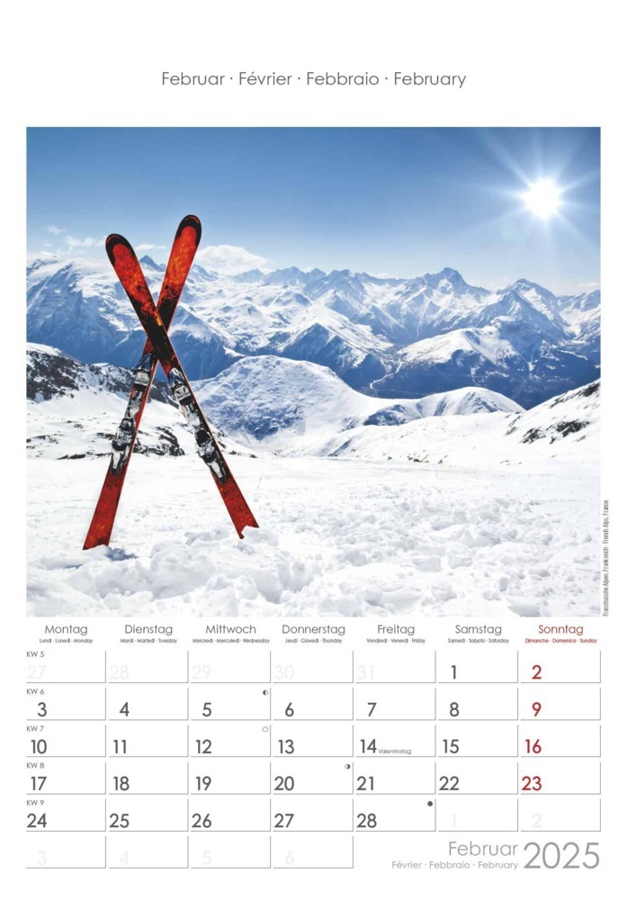 Bild: 4251732341091 | Alpha Edition - Alpen 2025 Bildkalender, 23,7x34cm, Wandkalender...