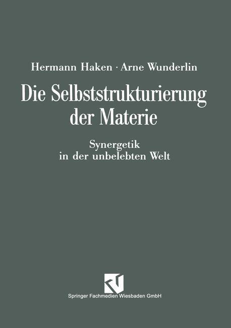 Cover: 9783528063153 | Die Selbststrukturierung der Materie | Arne Wunderlin | Taschenbuch