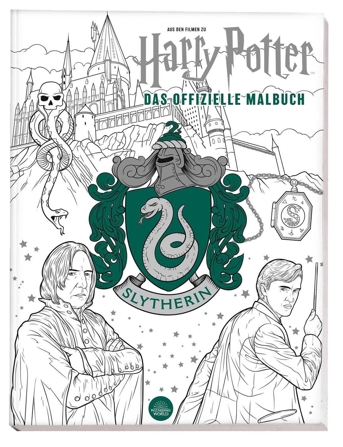Cover: 9783833240416 | Aus den Filmen zu Harry Potter: Das offizielle Malbuch: Slytherin