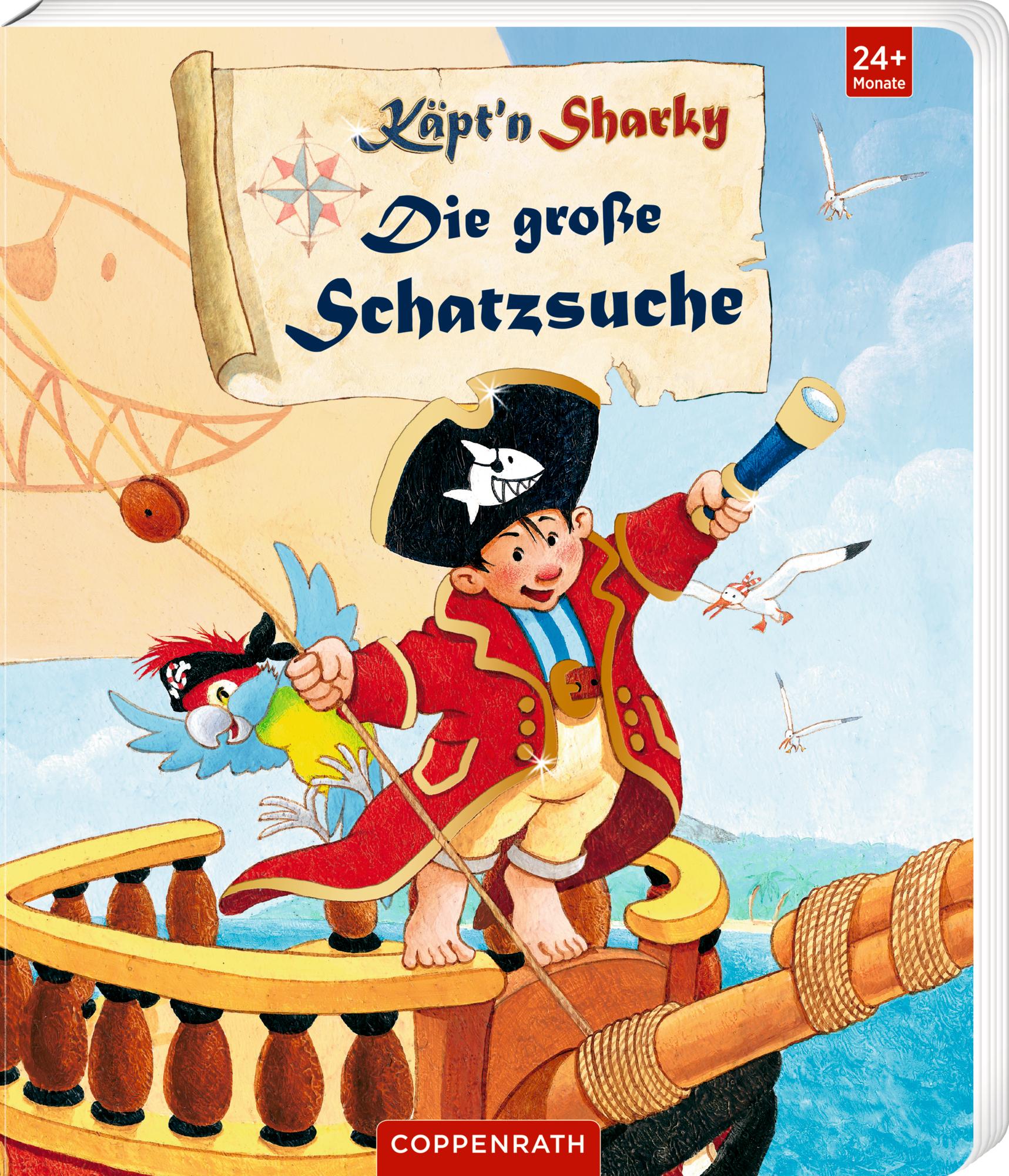 Cover: 9783649649670 | Käpt'n Sharky - Die große Schatzsuche (Pappbilderbuch) | Langreuter