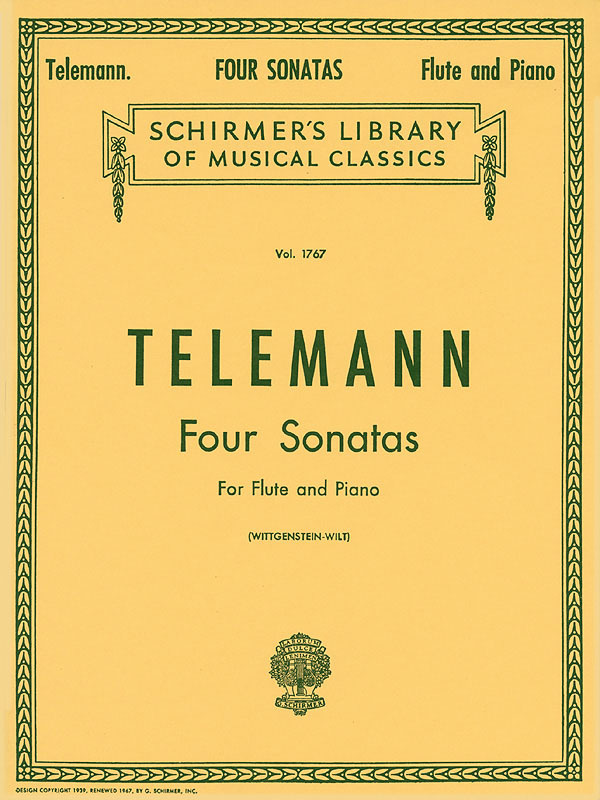 Cover: 73999615401 | Four Sonatas For Flute And Piano | Georg Philipp Telemann | Buch