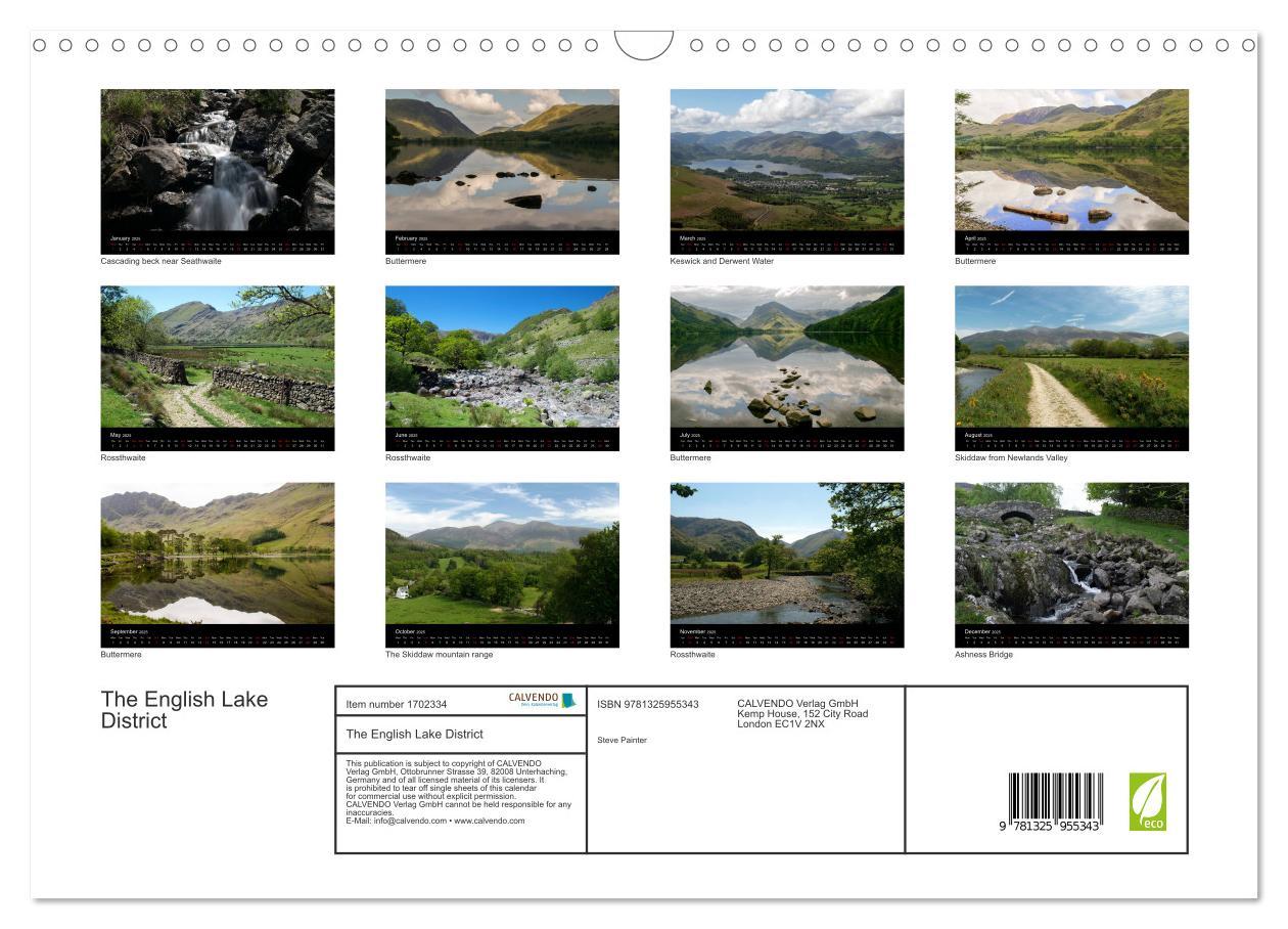 Bild: 9781325955343 | The English Lake District (Wall Calendar 2025 DIN A3 landscape),...