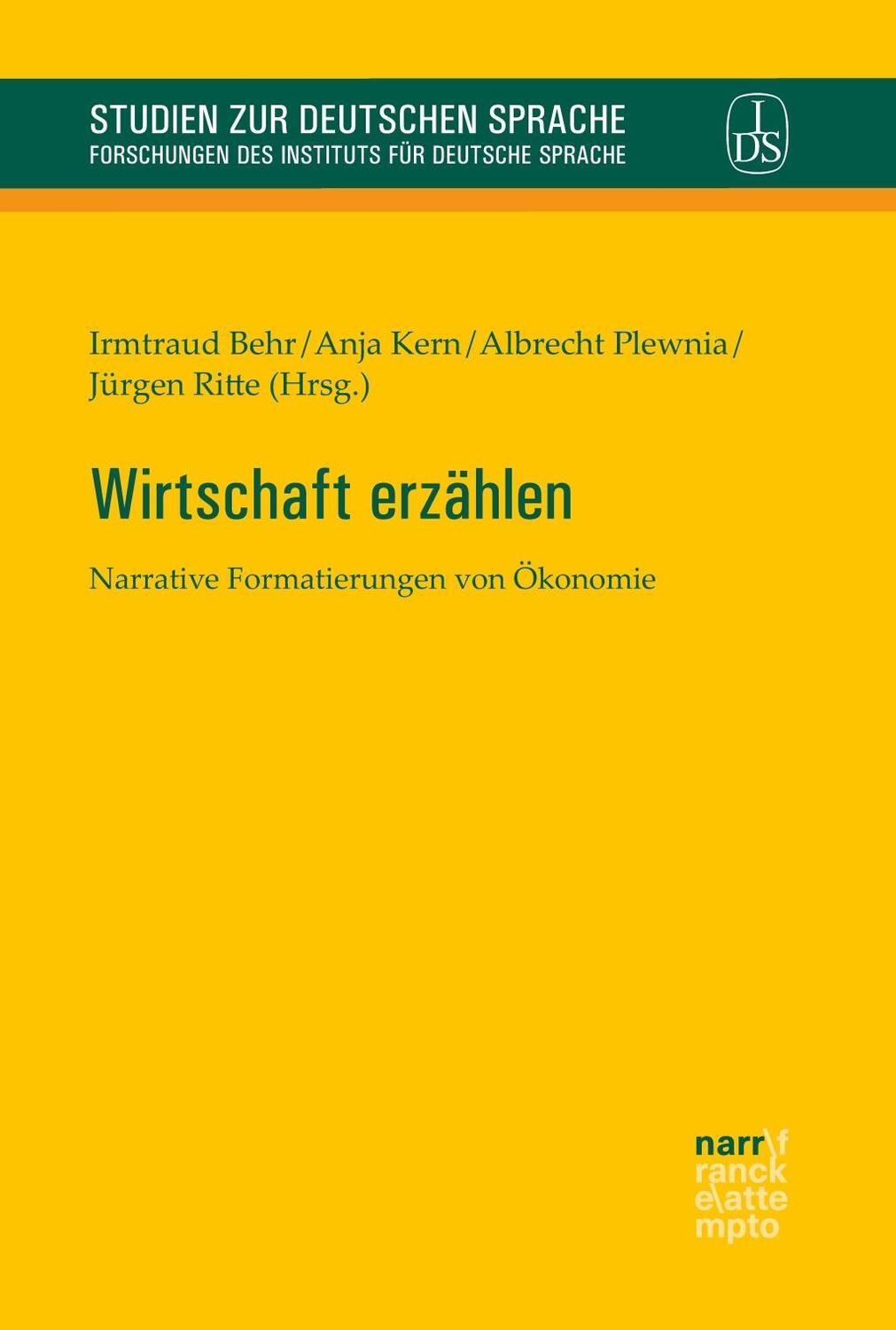 Cover: 9783823380726 | Wirtschaft erzählen | Taschenbuch | 278 S. | Deutsch | 2017
