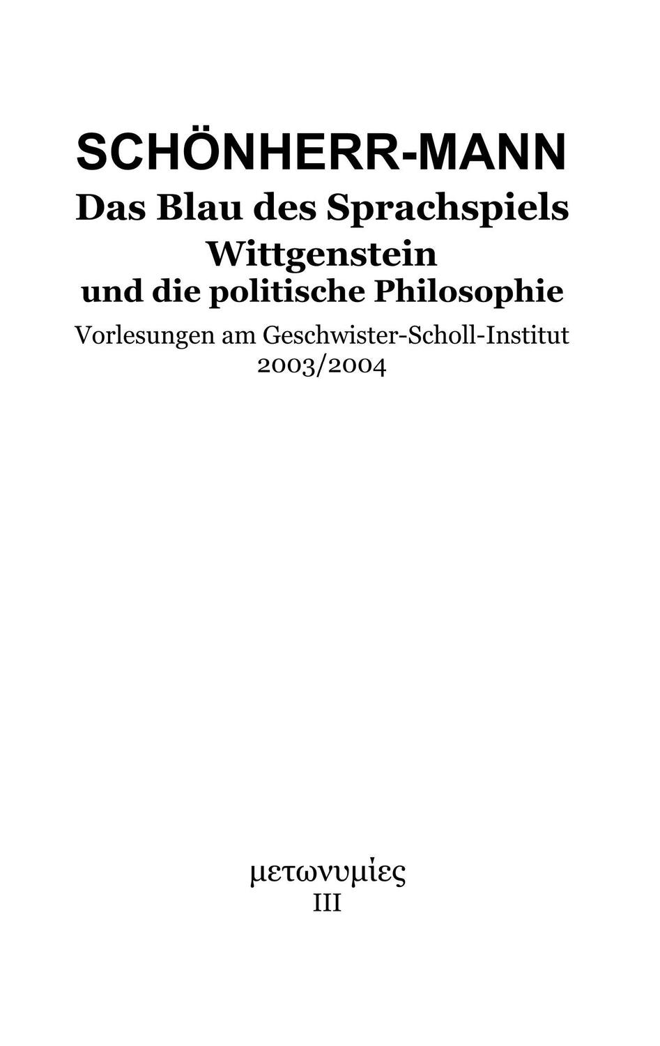 Cover: 9783746018942 | Das Blau des Sprachspiels | Hans-Martin Schönherr-Mann | Taschenbuch