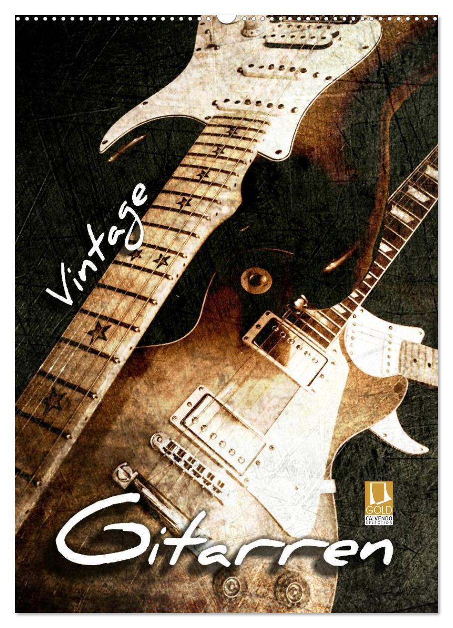 Cover: 9783383293207 | Vintage Gitarren (Wandkalender 2024 DIN A2 hoch), CALVENDO...