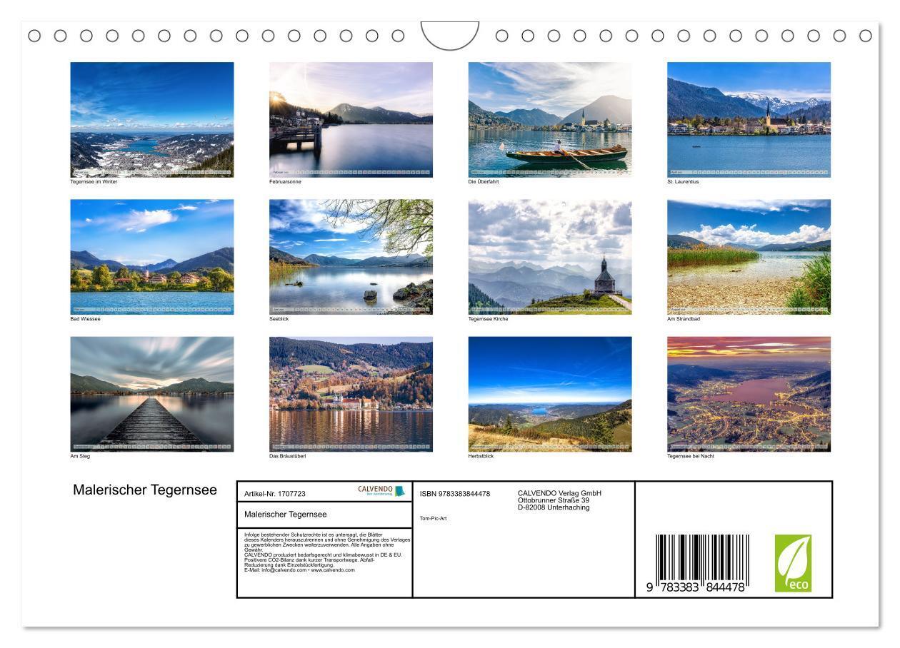 Bild: 9783383844478 | Malerischer Tegernsee (Wandkalender 2025 DIN A4 quer), CALVENDO...