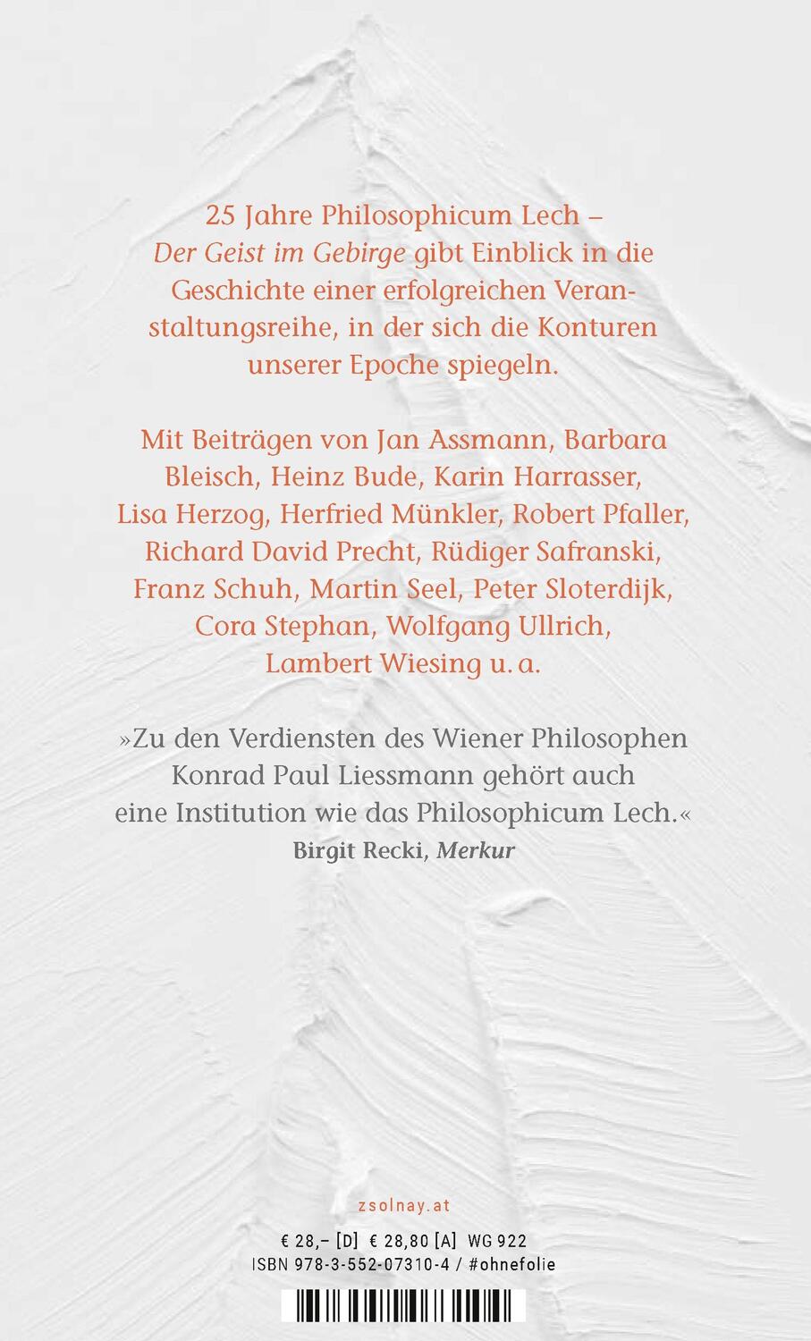 Bild: 9783552073104 | Der Geist im Gebirge | Konrad Paul Liessmann | Buch | Deutsch | 2022