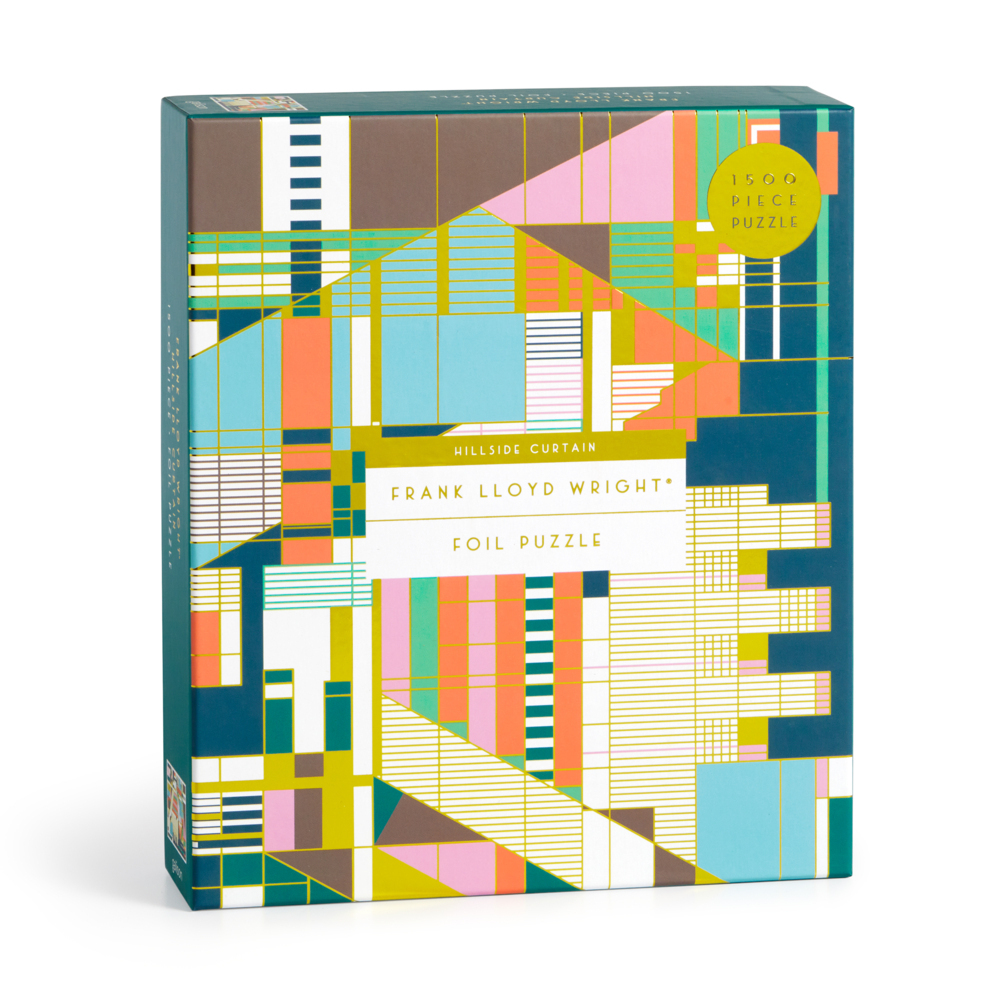 Cover: 9780735381339 | Frank Lloyd Wright Hillside Curtain 1500 Piece Foil Puzzle | Galison