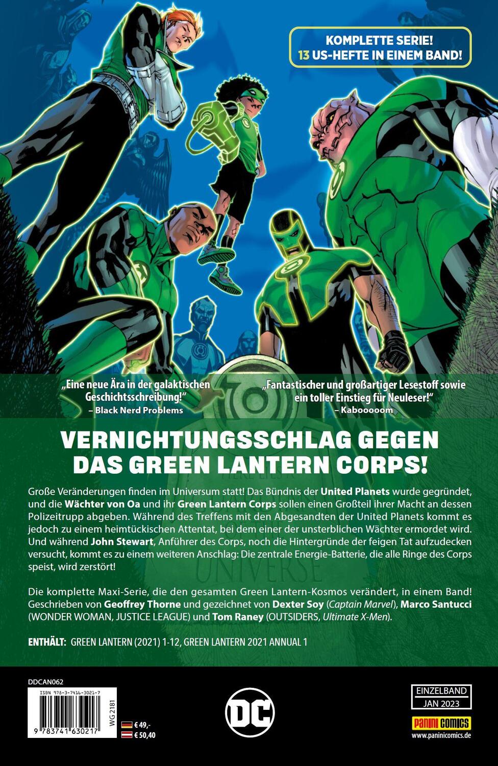 Rückseite: 9783741630217 | Green Lantern Megaband | Die letzte Lantern | Geoffrey Thorne (u. a.)