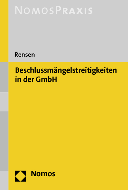Cover: 9783848705825 | Beschlussmängelstreitigkeiten in der GmbH | Hartmut Rensen | Buch