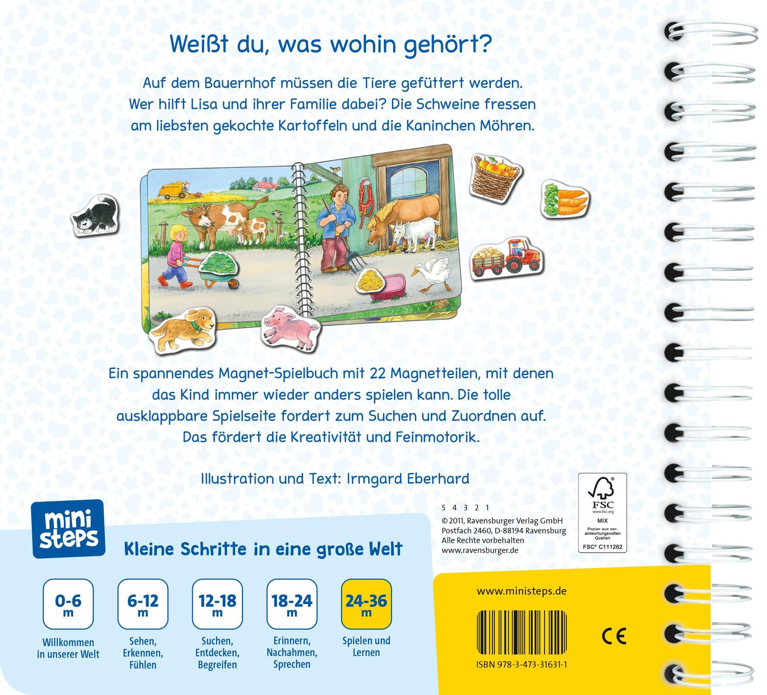 Rückseite: 9783473316311 | ministeps: Wer füttert wen? | Irmgard Eberhard | Taschenbuch | 12 S.