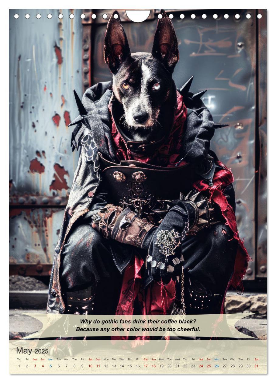 Bild: 9781325985968 | Funny animals in gothic style (Wall Calendar 2025 DIN A4 portrait),...