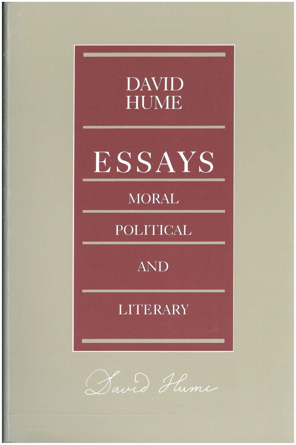 Cover: 9780865970564 | Essays: Moral, Political, and Literary | David Hume | Taschenbuch