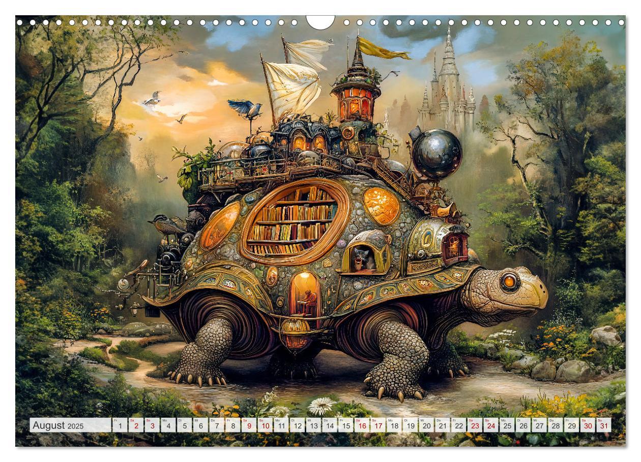 Bild: 9783457217832 | Magische Wesen im Zauberland - Fantasie-Tiere im Steampunk-Kalender...