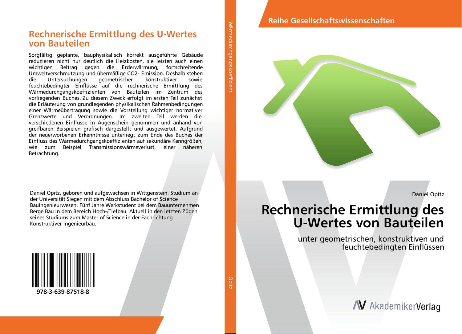 Cover: 9783639875188 | Rechnerische Ermittlung des U-Wertes von Bauteilen | Daniel Opitz