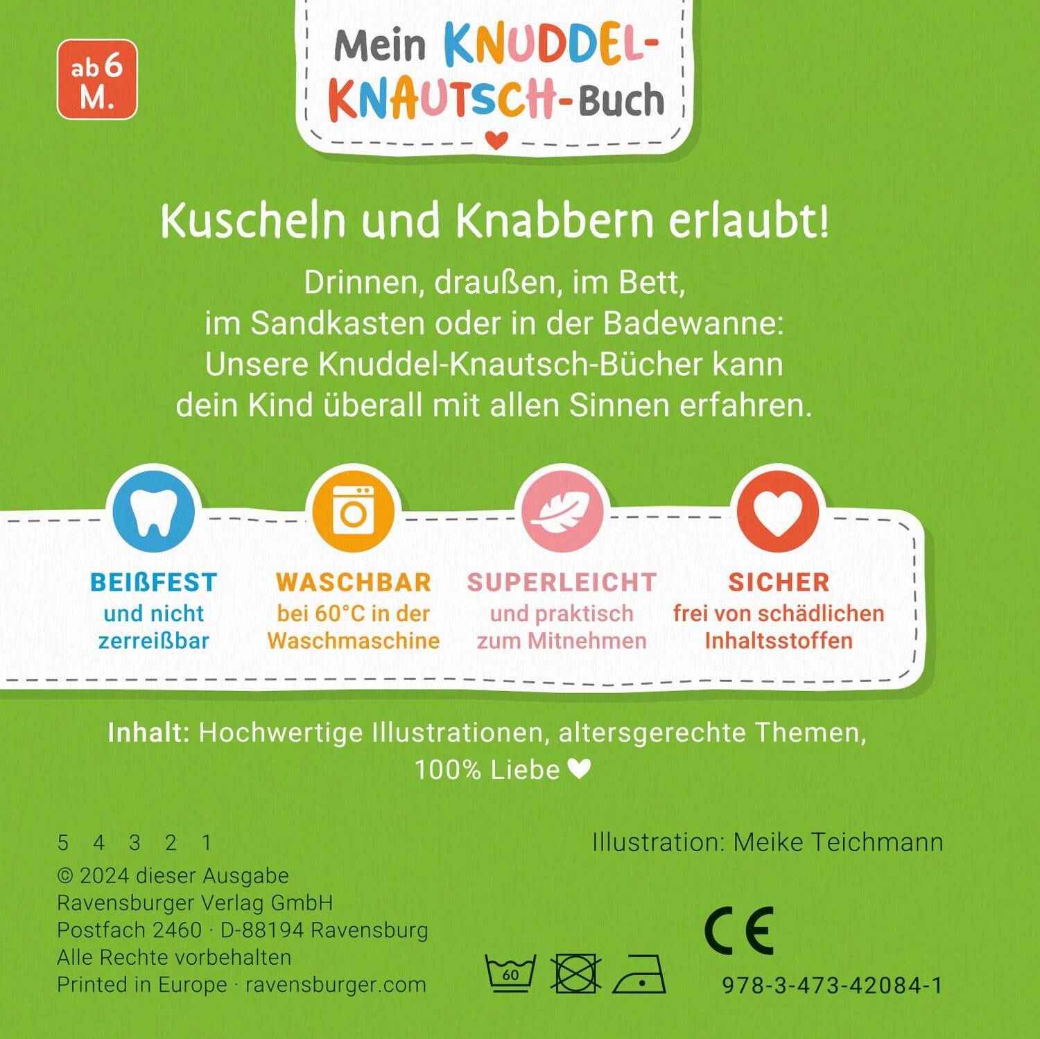 Rückseite: 9783473420841 | Mein Knuddel-Knautsch-Buch: robust, waschbar und federleicht....