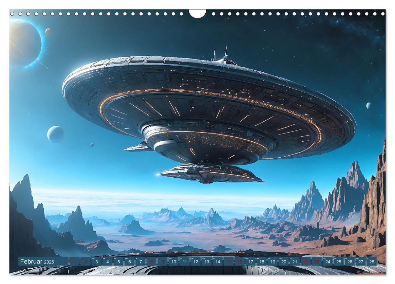 Bild: 9783383851155 | Alien Starships (Wandkalender 2025 DIN A3 quer), CALVENDO...