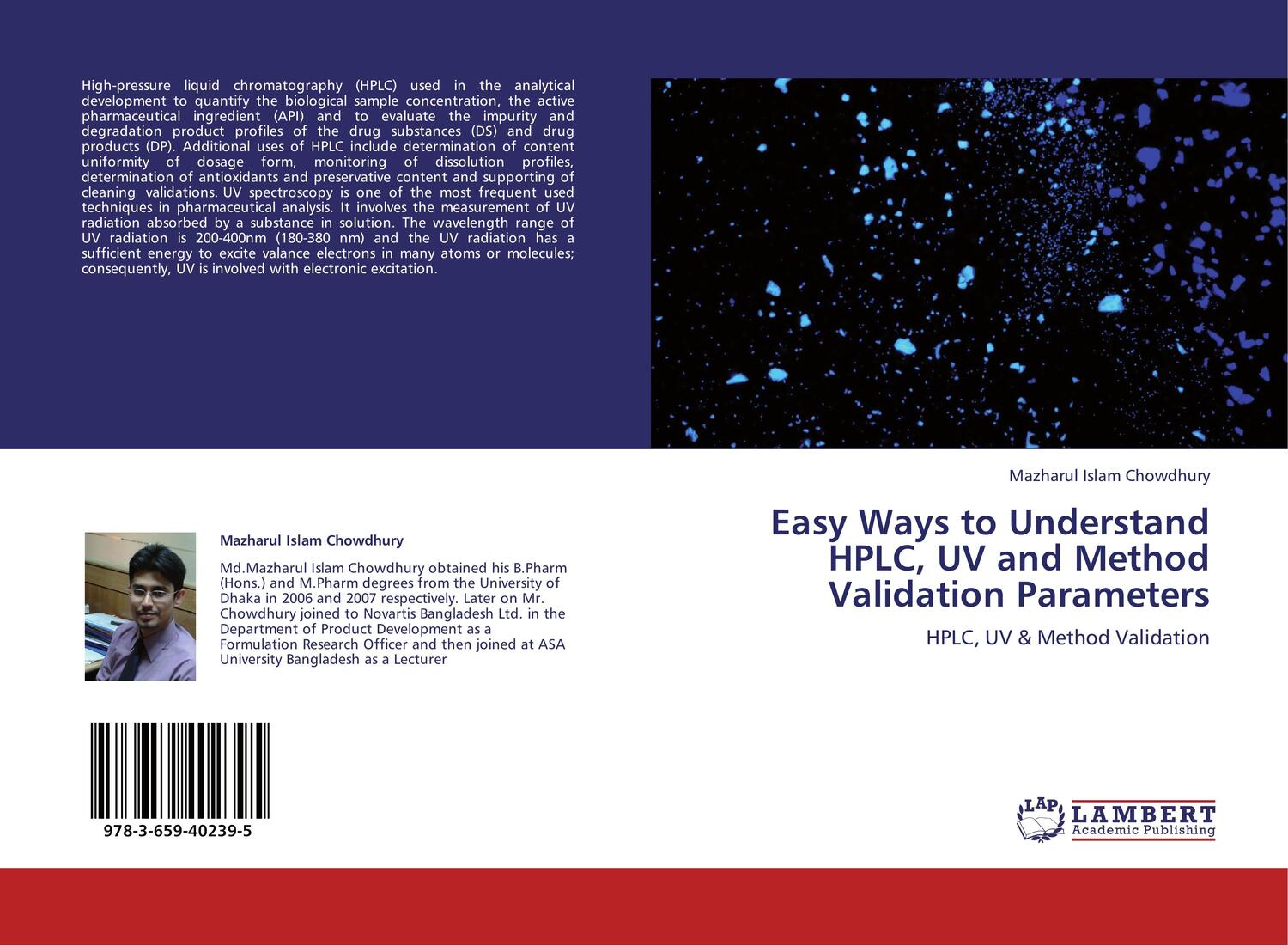 Cover: 9783659402395 | Easy Ways to Understand HPLC, UV and Method Validation Parameters