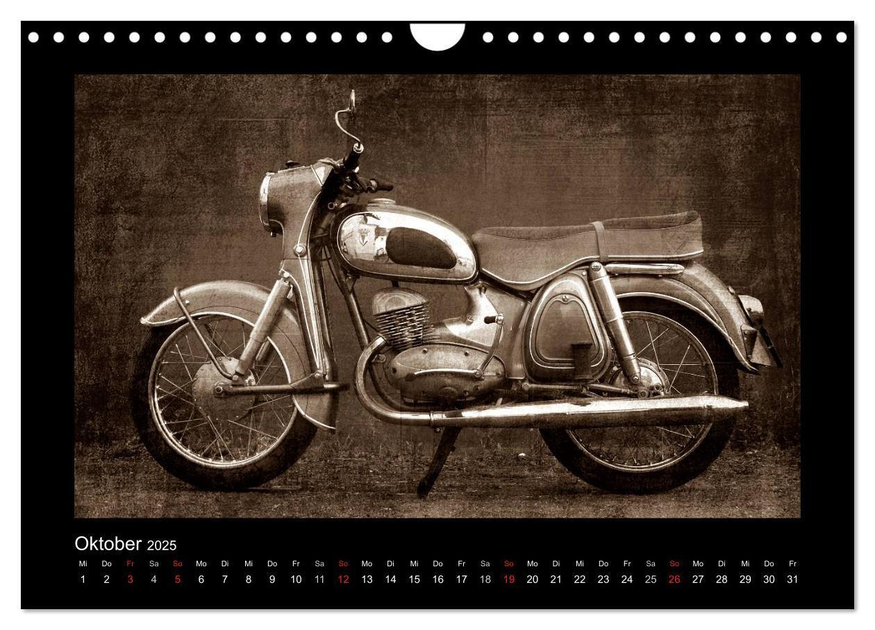 Bild: 9783435839438 | Motorrad Oldtimer (Wandkalender 2025 DIN A4 quer), CALVENDO...