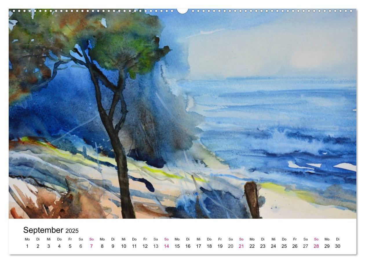 Bild: 9783435494019 | Mit Aquarellen durch das Jahr (hochwertiger Premium Wandkalender...