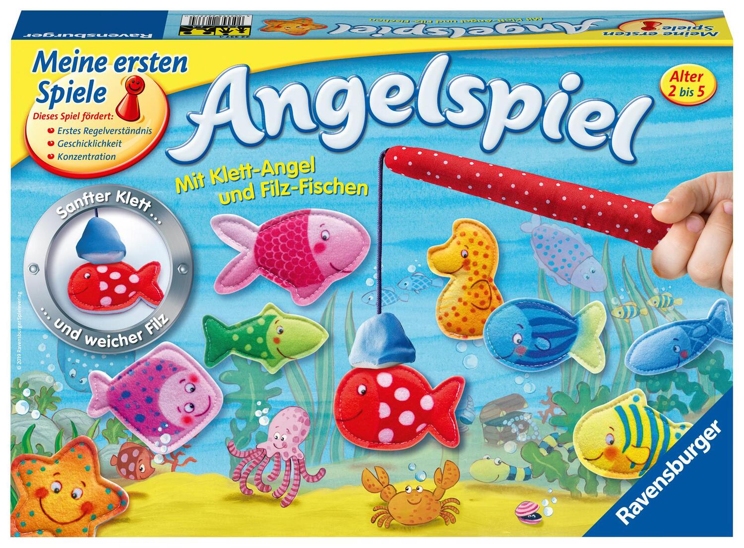 Cover: 4005556223374 | Angelspiel | Mit kuscheliger Stoff-Angel und Filz-Fischen | Spiel
