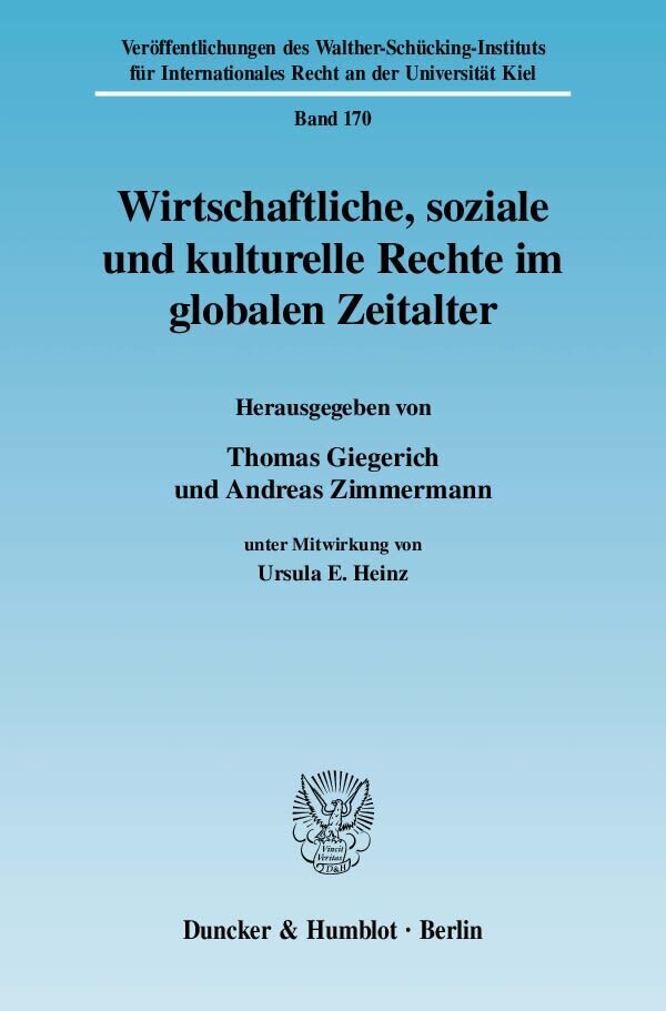 Cover: 9783428128822 | Wirtschaftliche, soziale und kulturelle Rechte im globalen Zeitalter