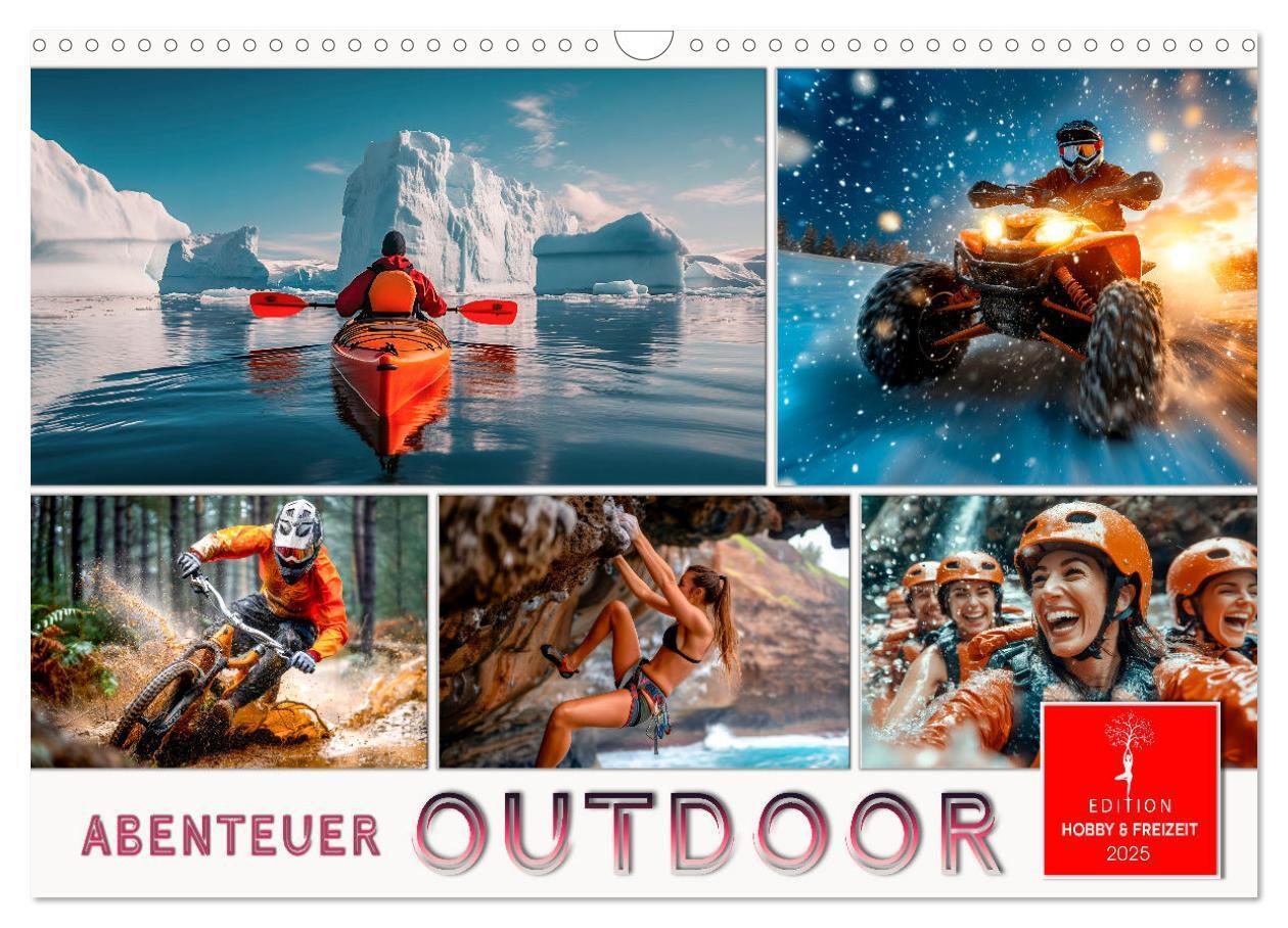 Cover: 9783457187432 | Abenteuer Outdoor (Wandkalender 2025 DIN A3 quer), CALVENDO...