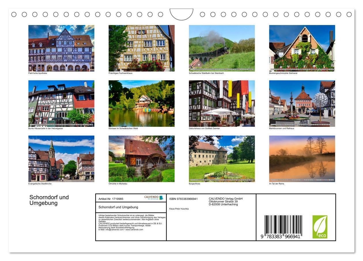 Bild: 9783383966941 | Schorndorf und Umgebung (Wandkalender 2025 DIN A4 quer), CALVENDO...