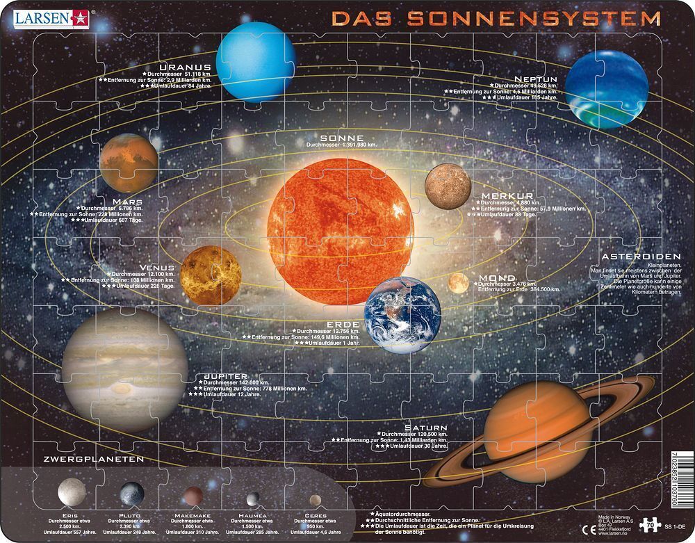 Cover: 7023852103760 | Das Sonnensystem (Kinderpuzzle) | Spiel | 2021 | Larsen