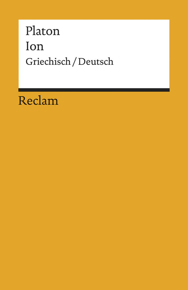 Cover: 9783150084717 | Ion | Griechisch/Deutsch | Platon | Taschenbuch | 72 S. | Deutsch