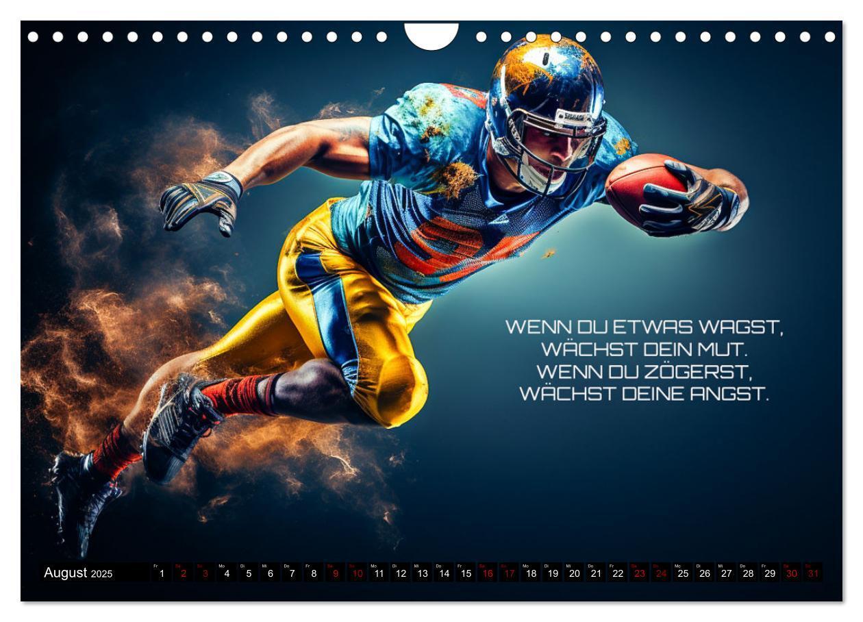 Bild: 9783383850394 | American Football und Motivation (Wandkalender 2025 DIN A4 quer),...