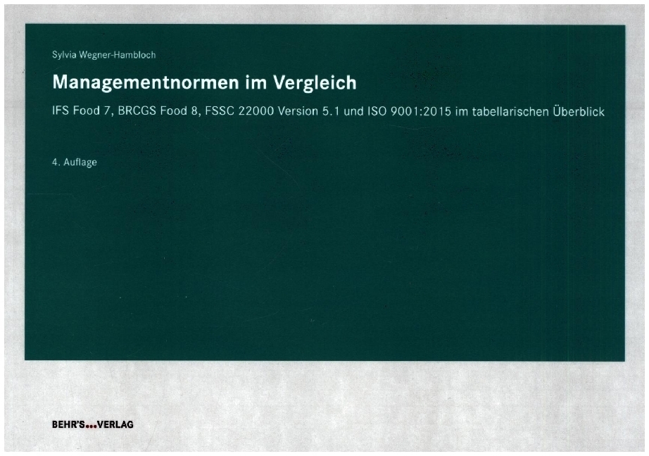 Cover: 9783954688364 | Managementnormen im Vergleich | Sylvia Wegner-Hambloch | Taschenbuch