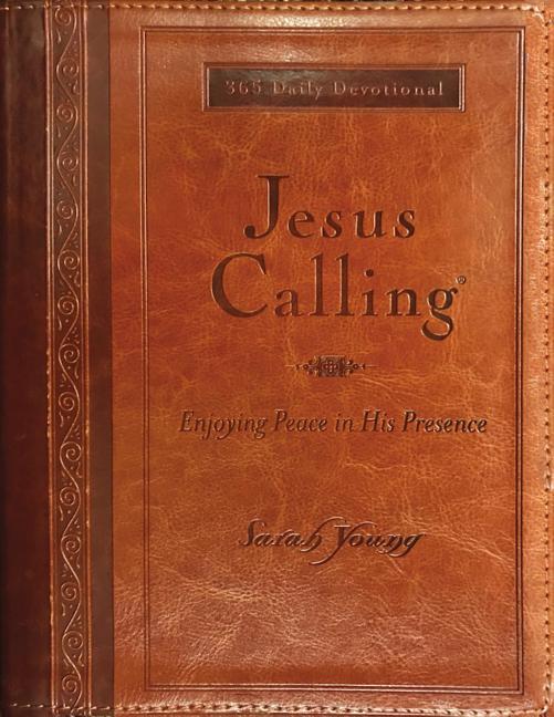 Cover: 9781400318131 | Jesus Calling, Large Text Brown Leathersoft, with Full Scriptures