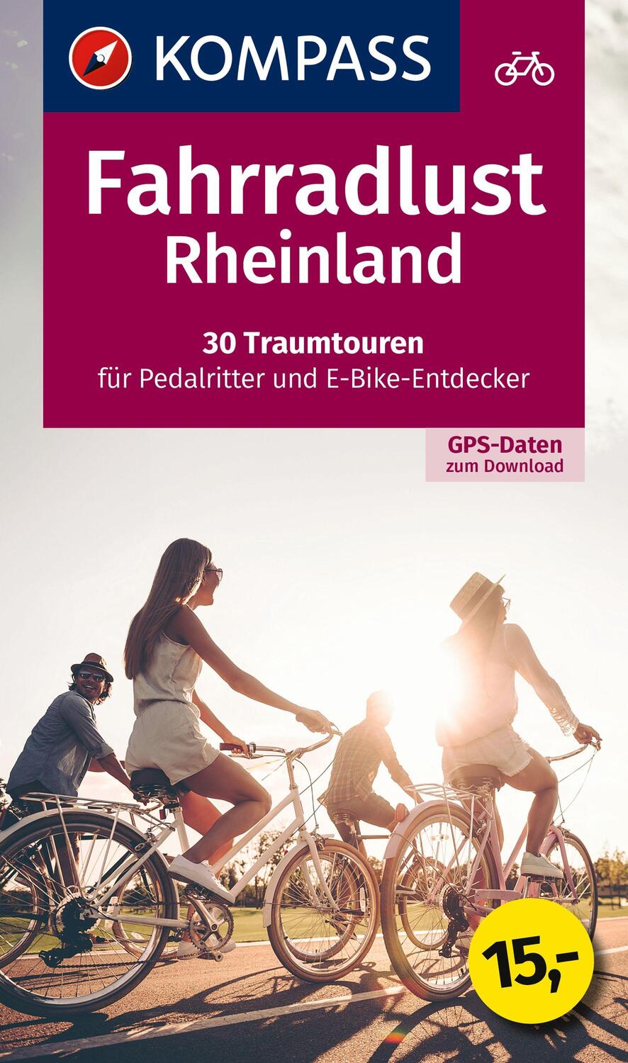 Cover: 9783991541257 | Fahrradlust Rheinland | Taschenbuch | KOMPASS Fahrrad-Sammelband