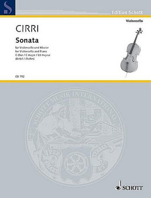 Cover: 9790001147354 | Sonata No.1 C-Dur | Giovanni Battista Cirri | Buch | 12 S. | Deutsch