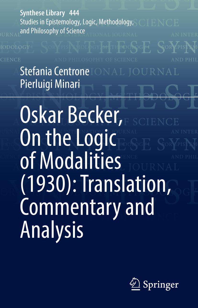 Cover: 9783030875473 | Oskar Becker, On the Logic of Modalities (1930): Translation,...