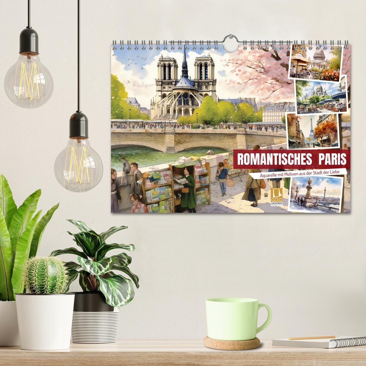 Bild: 9783383825613 | Romantisches Paris (Wandkalender 2025 DIN A4 quer), CALVENDO...