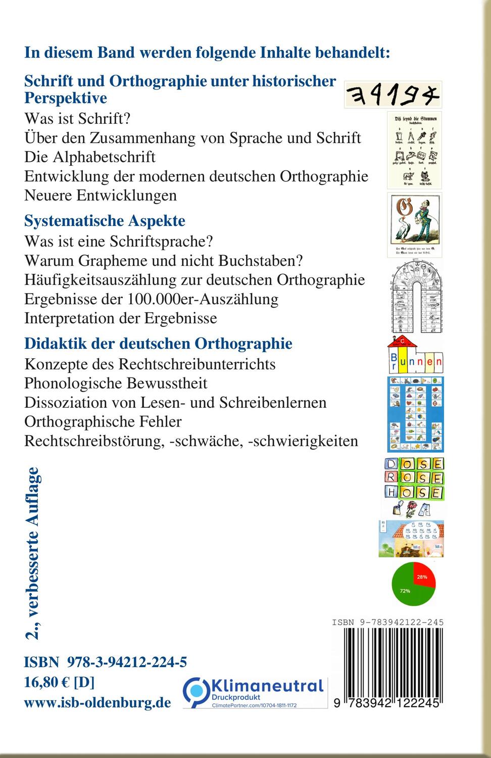 Rückseite: 9783942122245 | Deutsche Orthographie | historisch - systematisch - didaktisch | Thomé