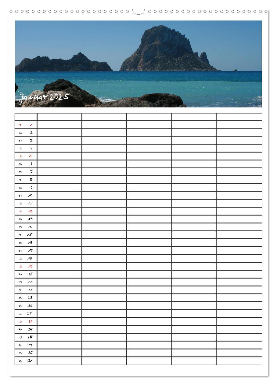 Bild: 9783457078952 | Ibiza / Familienplaner (Wandkalender 2025 DIN A2 hoch), CALVENDO...