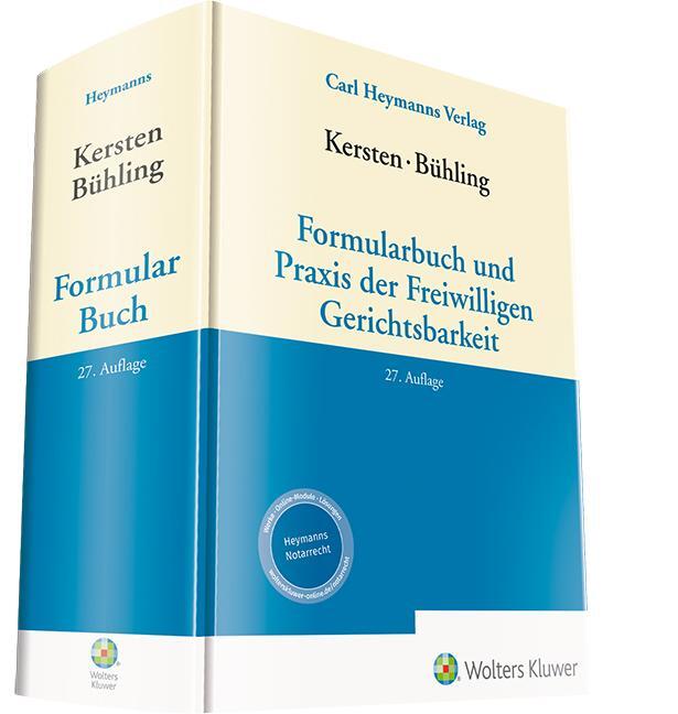 Cover: 9783452295118 | Kersten / Bühling, Formularbuch und Praxis der Freiwilligen...
