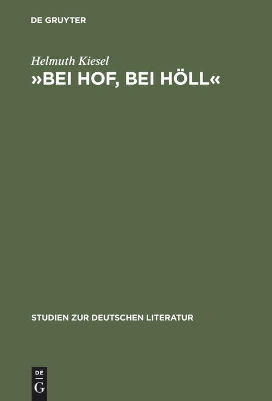 Cover: 9783484180567 | »Bei Hof, bei Höll« | Helmuth Kiesel | Buch | ISSN | XII | Deutsch
