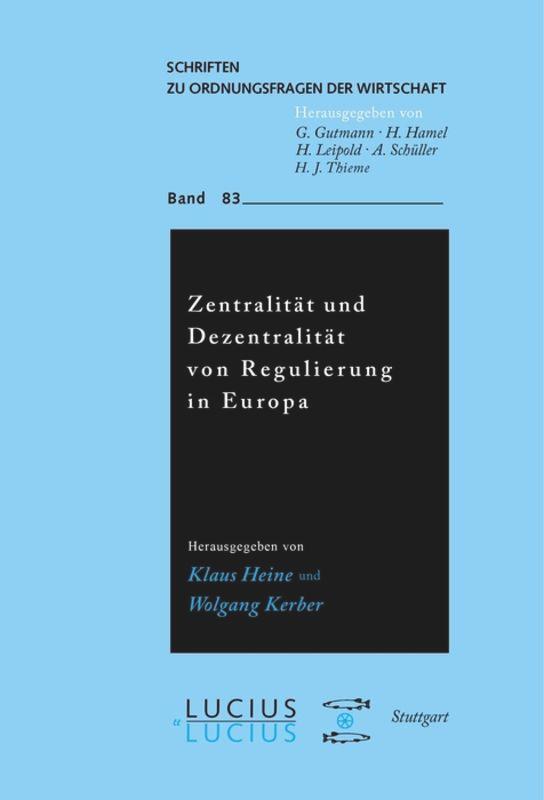 Cover: 9783828203839 | Zentralität und Dezentralität von Regulierung in Europa | Taschenbuch