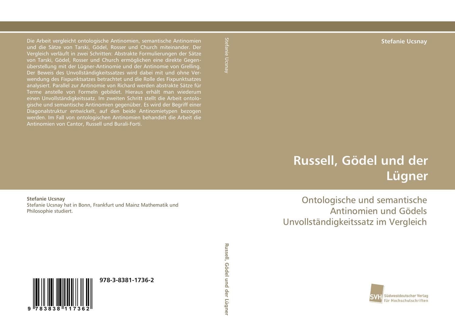 Cover: 9783838117362 | Russell, Gödel und der Lügner | Stefanie Ucsnay | Taschenbuch | 156 S.