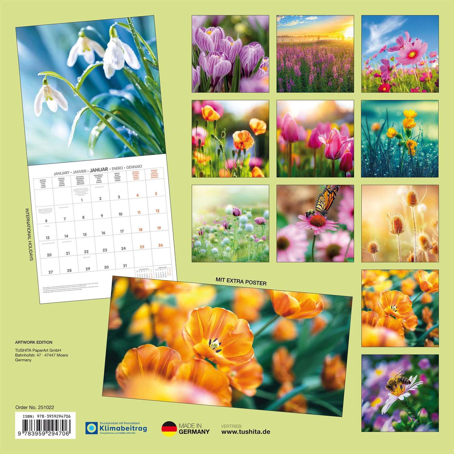 Rückseite: 9783959294706 | Blumen 2025 | Kalender 2025 | Kalender | Artwork Edition | 28 S.