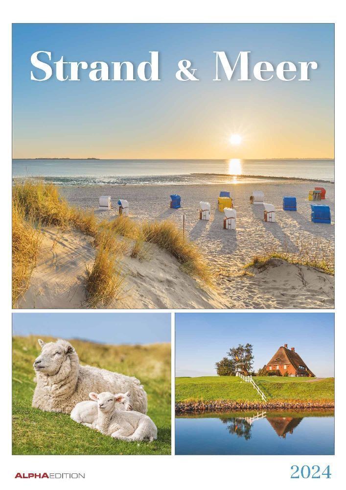 Cover: 4251732335946 | Strand &amp; Meer 2024 - Bildkalender A3 (29,7x42 cm) - mit Feiertagen...